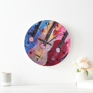 Jamming be Goode Painting by Alfred Fox Large Clock
