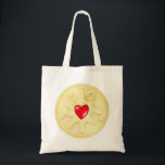 Jammy Dodger Biscuit Illustration Bag<br><div class="desc">This fun Tote Bag features an original illustration of a Jammy Dodger biscuit. With it's classic red heart jam centre and beautiful beige biscuit,  what's not to love? Celebrate your love of this biscuit! Illustration by Natasha Hutton Illustration. Matching products available in my Zazzle store.</div>
