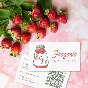 JAMS & JELLIES Cute Hand-drawn Jar QR Code Business Card