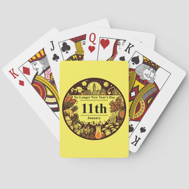 Jan 11th - No Longer New Year's Day Playing Cards (Back)