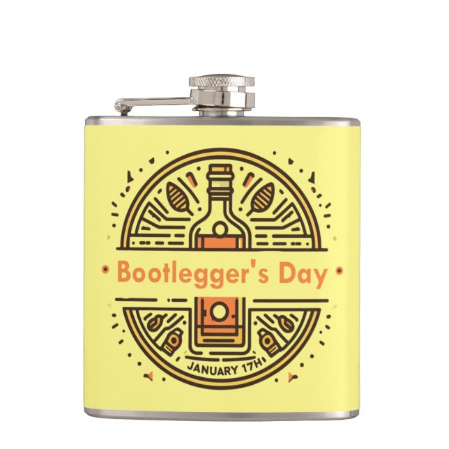 Jan 17th - Bootlegger's Day Hip Flask (Front)