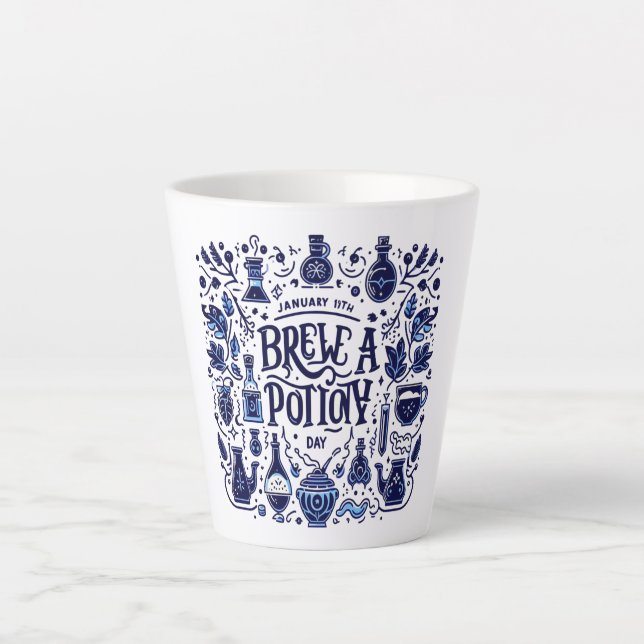 Jan 19th - Brew a Potion Day Latte Mug (Front)