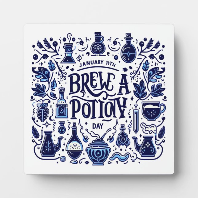 Jan 19th - Brew a Potion Day Plaque (Front)