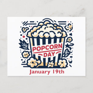 Jan 19th - Popcorn Day Postcard