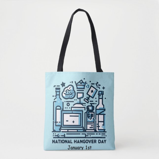 Jan 1st - National Hangover Day Tote Bag (Front)