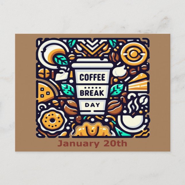 Jan 20th - Coffee Break Day Postcard (Front)