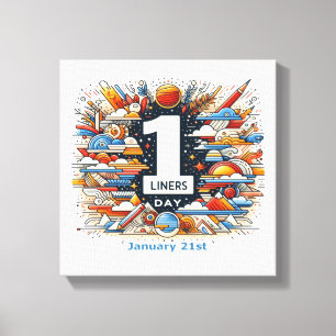 Jan 21st - One Liners Day Canvas Print