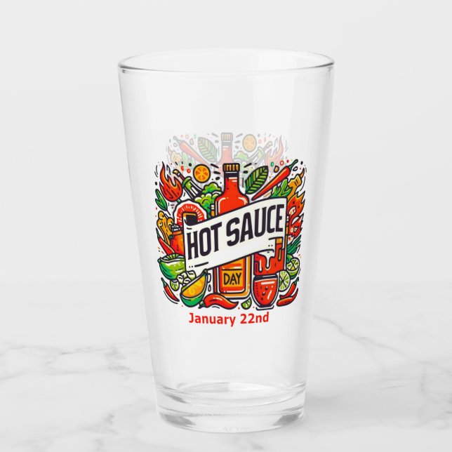 Jan 22nd - Hot Sauce Day Glass (Front)