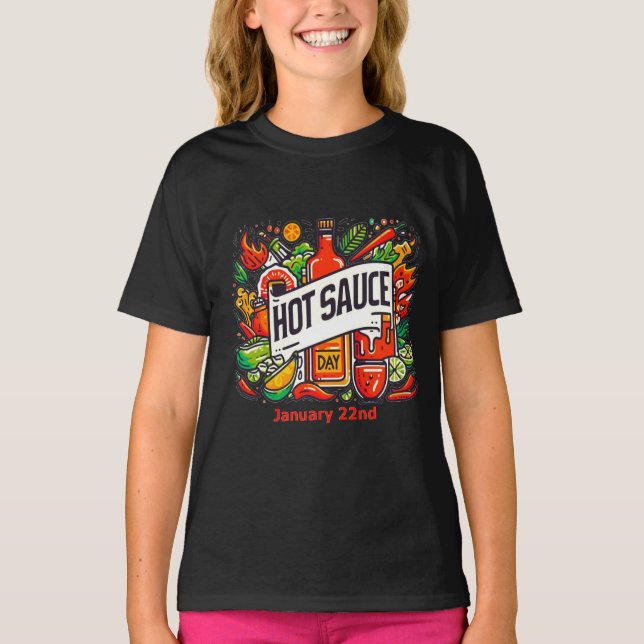 Jan 22nd - Hot Sauce Day T-Shirt (Front)