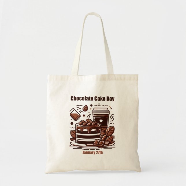 Jan 27th - Chocolate Cake Day Tote Bag (Front)