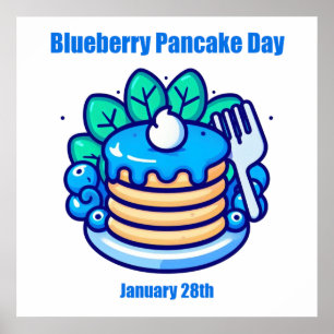 Jan 28th - Blueberry Pancake Day Poster