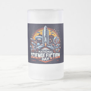 Jan 2nd - National Science Fiction Day Frosted Glass Beer Mug