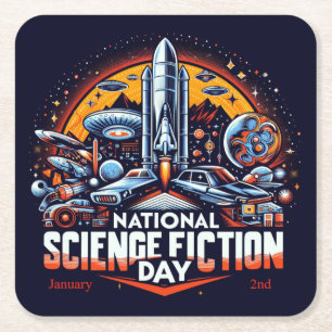 Jan 2nd - National Science Fiction Day Square Paper Coaster