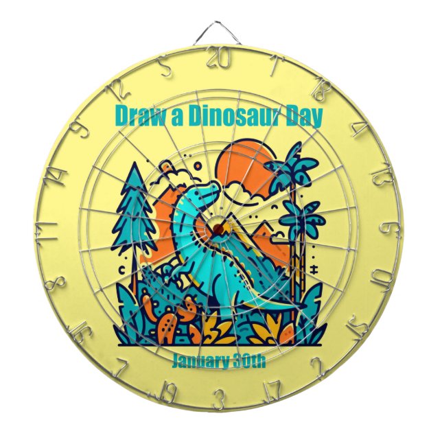 Jan 30th - Draw a Dinosaur Day Dartboard (Front)
