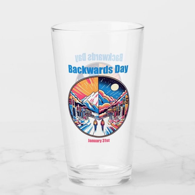 Jan 31st - Backwards Day Glass (Front)