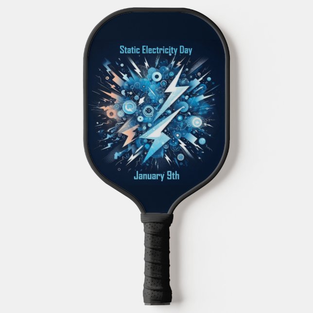 Jan 9th - Static Electricity Day Pickleball Paddle (Front)
