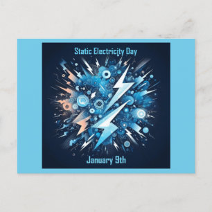 Jan 9th - Static Electricity Day Postcard
