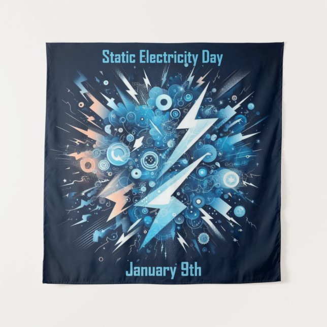 Jan 9th - Static Electricity Day Tapestry (Front)