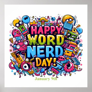 Jan 9th - Word Nerd Day Poster