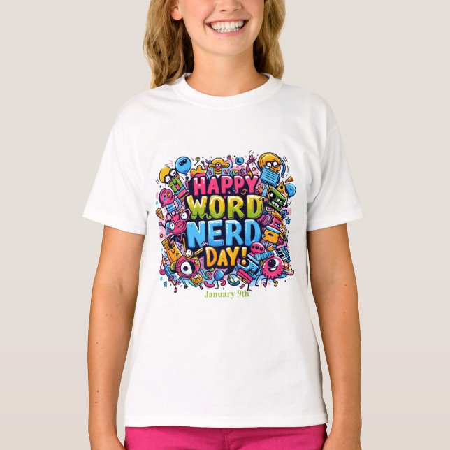 Jan 9th - Word Nerd Day T-Shirt (Front)