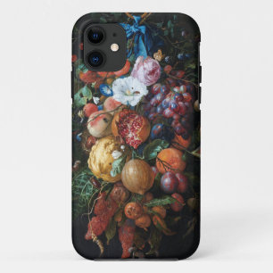 Jan Davidsz de Heem, Festoon of Fruit and Flowers iPhone 11 Case