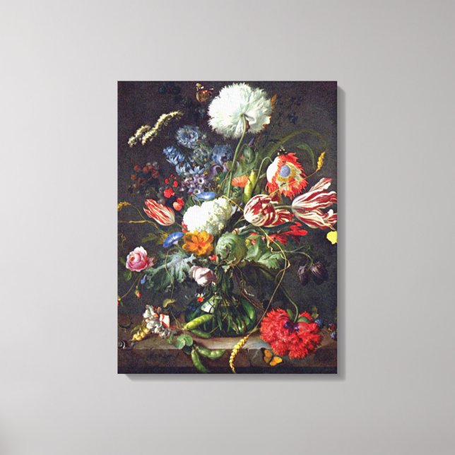 Jan Davidsz de Heem "Flower Vase" Canvas Print (Front)