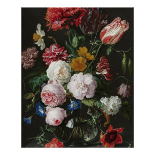 Jan Davidsz. De Heem - Still Life With Flowers Poster