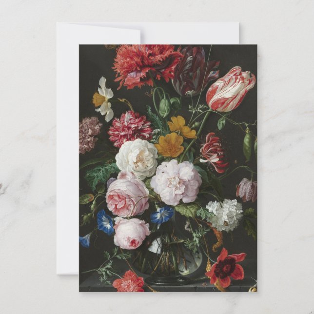 Jan Davidsz. De Heem - Still Life With Flowers Thank You Card (Front)