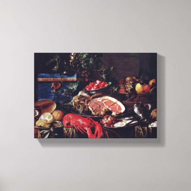 Jan Davidsz de Heem - Still life with Lobster Canvas Print (Front)