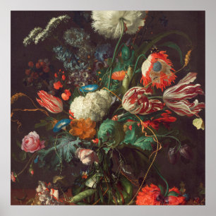 Jan Davidsz De Heem - Vase Of Flowers Poster