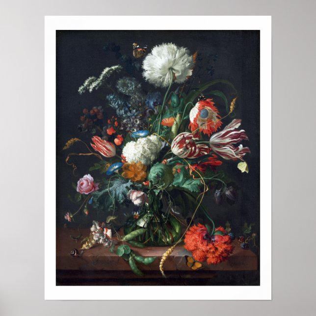 Jan Davidsz de Heem Vase of Flowers Poster (Front)