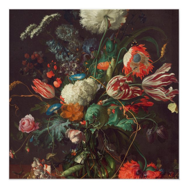 Jan Davidsz De Heem - Vase Of Flowers Poster (Front)