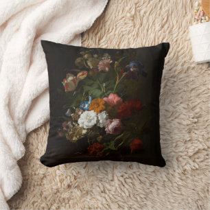 Jan Davidsz de Heem, Vase with Flowers, 1700 Cushion