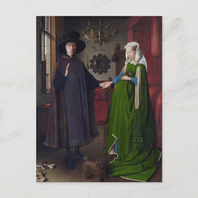 Jan Eyck- The Arnolfini Wedding Postcard (Front)