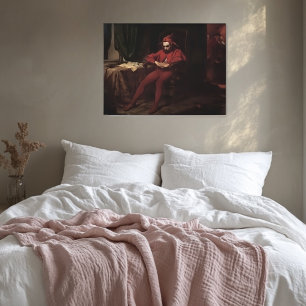 Jan Matejko - Stanczyk during a ball, Harlequin Canvas Print