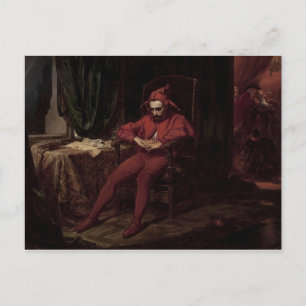 Jan Matejko - Stanczyk during a ball, Harlequin  Postcard