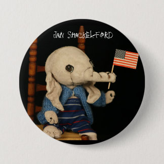 Jan Shackelford Elephant Button