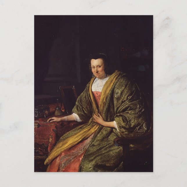 Jan Steen- Portrait of Geertruy Gael Postcard (Front)