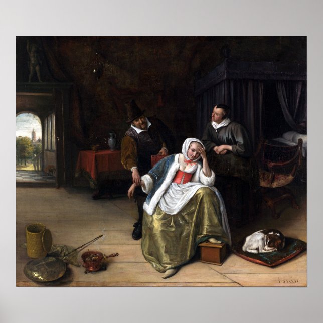 Jan Steen The Lovesick Maiden Poster (Front)