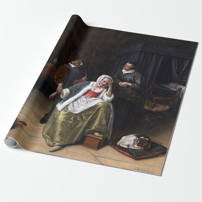 Jan Steen The Lovesick Maiden Wrapping Paper (Unrolled)