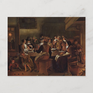 Jan Steen- Twelfth Night Postcard
