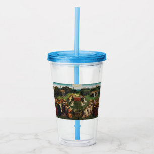Jan van Eyck Adoration of the Mystic Lamb Art Acrylic Tumbler