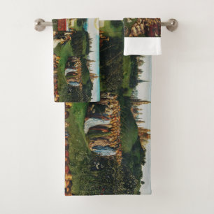 Jan van Eyck Adoration of the Mystic Lamb Art Bath Towel Set