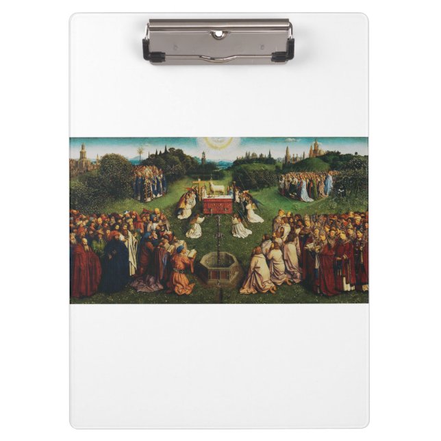 Jan van Eyck Adoration of the Mystic Lamb Art Clipboard (Front)