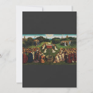 Jan van Eyck Adoration of the Mystic Lamb Art Holiday Card