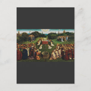 Jan van Eyck Adoration of the Mystic Lamb Art Postcard
