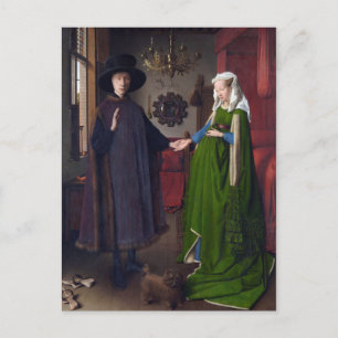 JAN VAN EYCK- Arnolfini Portrait 1434 Postcard