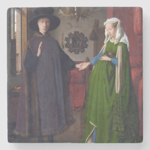 JAN VAN EYCK- Arnolfini Portrait 1434 Stone Coaster