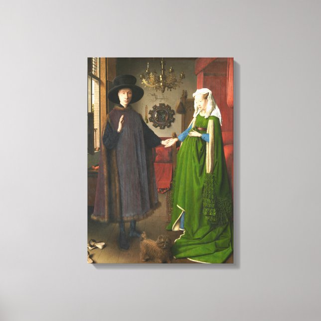 Jan van Eyck Arnolfini Portrait Canvas Print (Front)