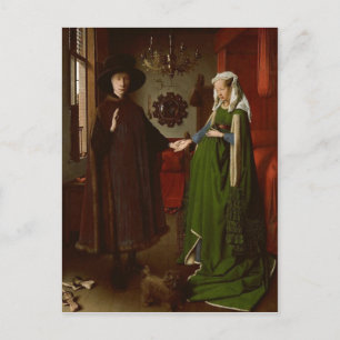 Jan van Eyck (ca. 1390-1441) The Arnolfini Portrai Postcard
